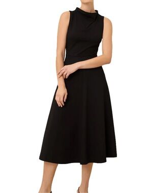 New. Pact organic cotton fit and flare cowl-neck dress in maroon. XL
